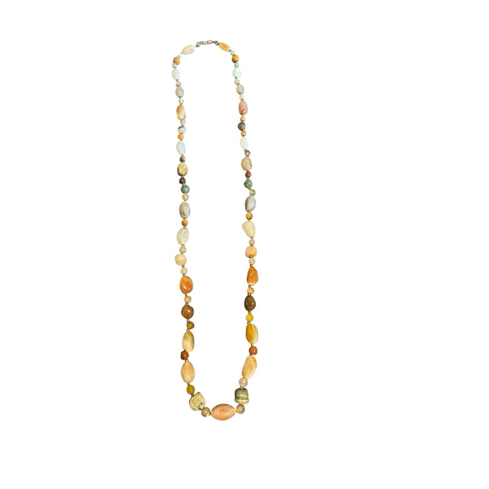 Chic Beaded Necklace with Earthy Tones